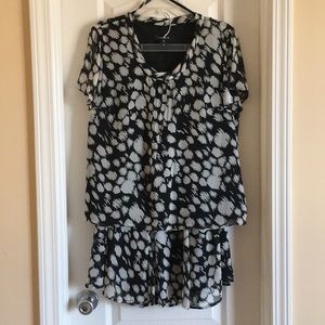 2 piece blouse and skirt